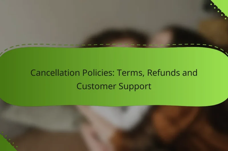 Cancellation Policies: Terms, Refunds and Customer Support