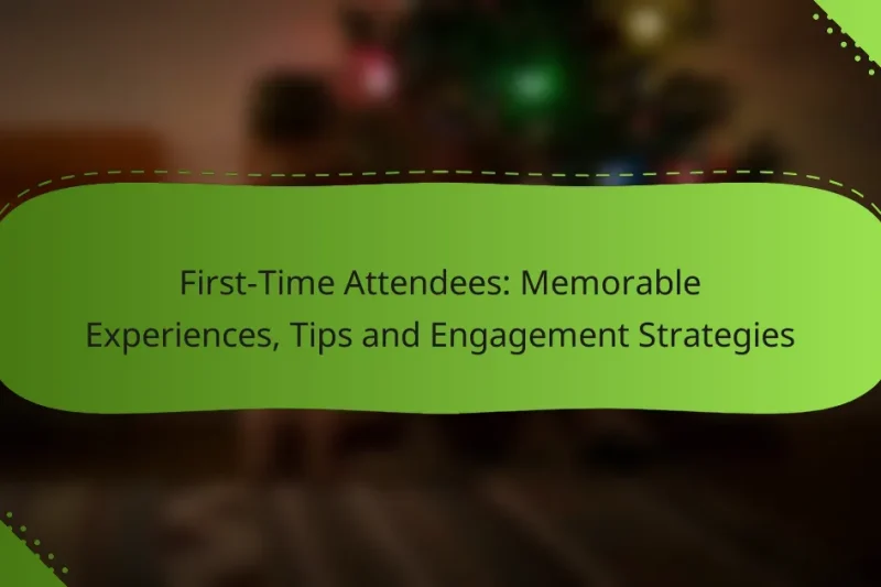 First-Time Attendees: Memorable Experiences, Tips and Engagement Strategies