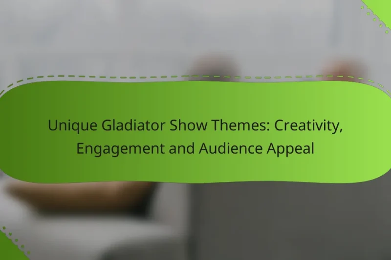 Unique Gladiator Show Themes: Creativity, Engagement and Audience Appeal